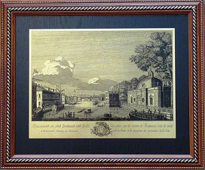 Гравюра "Набережная реки Фонтанки 1"