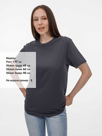 Футболка унисекс T-Bolka 180, темно-серая, размер XS