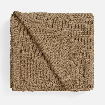 Плед Longview, коричнево-бежевый меланж