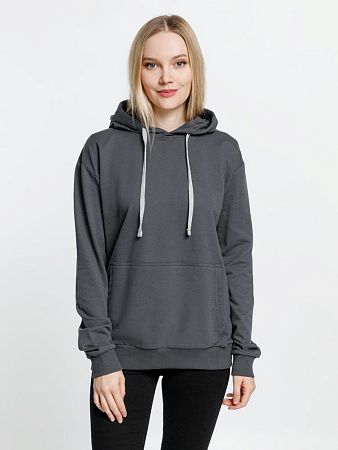 Толстовка с капюшоном Kirenga, темно-серая (графит), размер XS