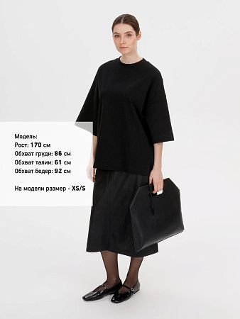 Футболка оверсайз Big Boss, черная, размер XS/S