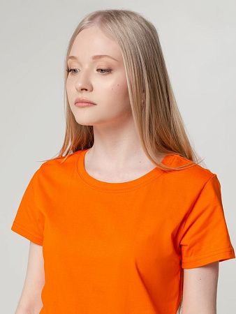 Футболка женская T-bolka Lady, оранжевая, размер M v2