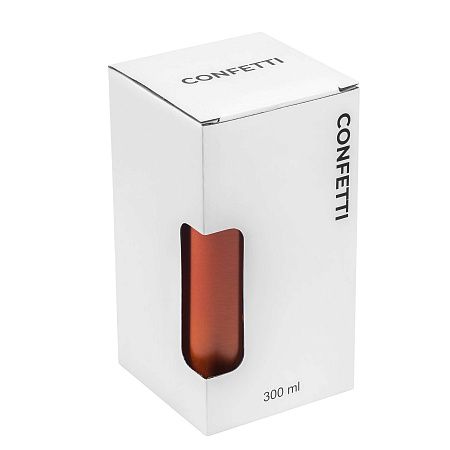 Термокружка CONFETTI 300мл. Оранжевая с черной крышкой 6020.05