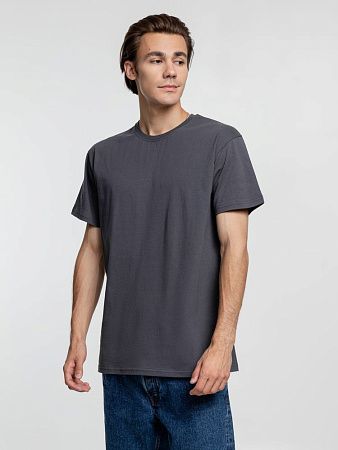 Футболка унисекс T-Bolka 160, темно-серая (графит), размер S