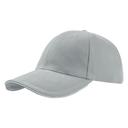 Кепка 6-панельная Greenwich 350, c серым сендвичем, серая
