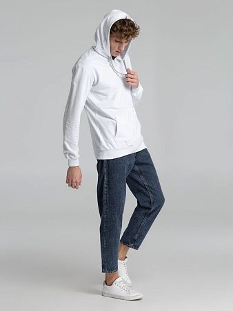 Толстовка на молнии с капюшоном Unit Siverga, белая, размер XS