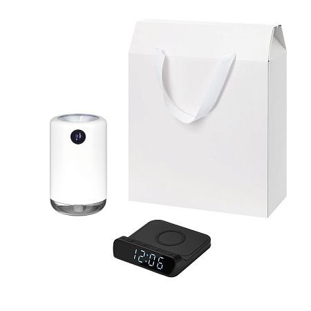 Подарочный набор Bliss, Rigel, черный (увлажнитель воздуха, зарядное устройство)