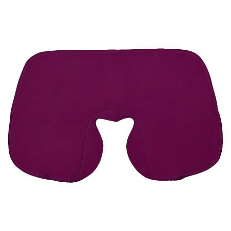 Подушка надувная дорожная в футляре; фуксия; 43,5х27,5 см; твил