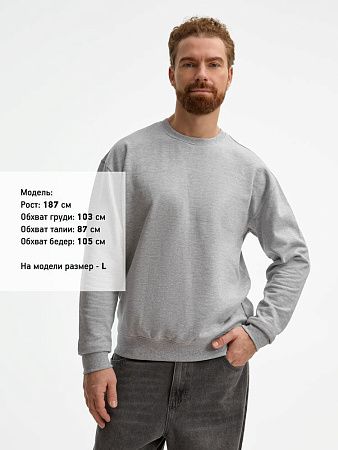 Свитшот унисекс Columbia, серый меланж, размер L