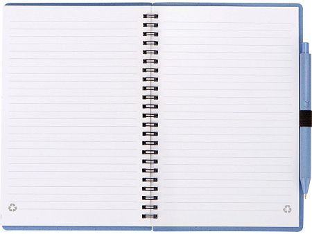 Блокнот А5 «Toledo M» с обложкой из пшеницы и пластика и шариковой ручкой