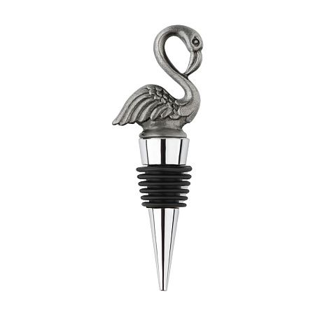 Подарочный набор "Фламинго": бутыль для масла, оливковое масло, винный уксус, розовая соль, пробка для бутылки