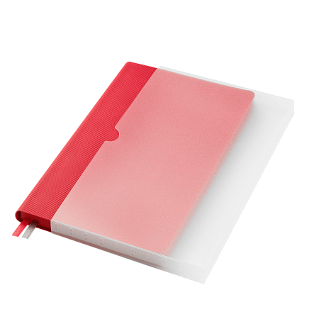 Ежедневник Rain недатированный, красный