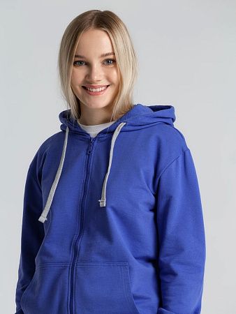 Толстовка на молнии с капюшоном Unit Siverga , ярко-синяя, размер XS