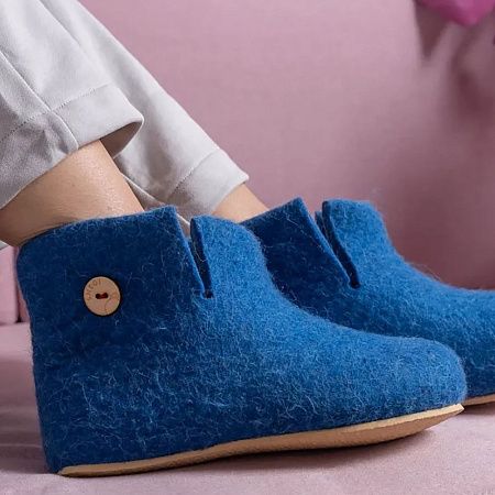 Домашние валенки Wild, синие (василек), размер 40