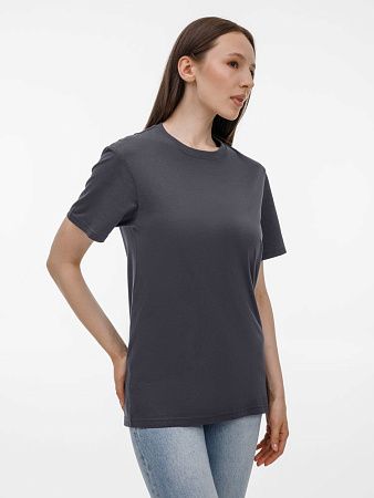 Футболка унисекс T-Bolka 180, темно-серая, размер XS