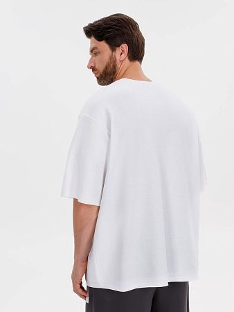 Джемпер с коротким рукавом Siluetti Volumica, молочно-белый, размер XS/S