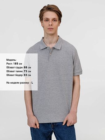 Рубашка поло унисекс Pacific, серый меланж, размер M