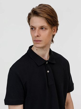 Рубашка поло унисекс Pacific, черная, размер 4XL