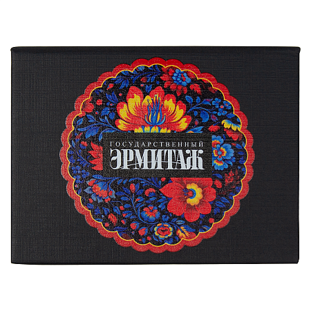 Набор цветных бумажных стикеров  Stick and Fun Print Sample "Эрмитаж" в твердом переплете, 50 листов в блоке,  размер 8*10,5*1 см, черный