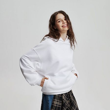 Худи оверсайз унисекс FUSION, белый, размер 3XL/4XL