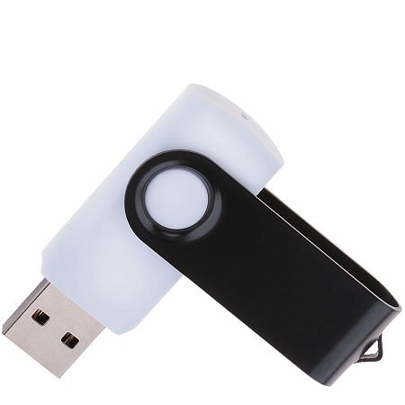 Флешка TWIST WHITE COLOR Белая с черным 4015.08.64ГБ
