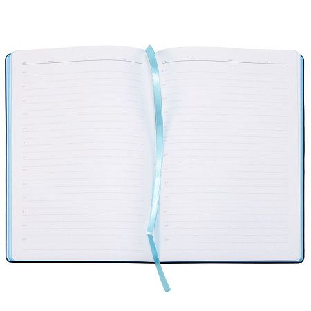 Ежедневник Bookmark, недатированный, черный с голубым
