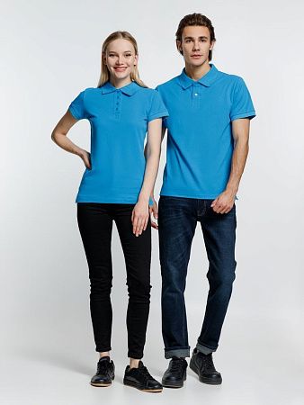 Рубашка поло женская Virma Premium Lady, бирюзовая, размер 3XL