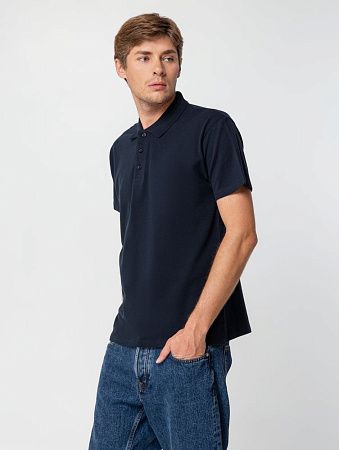 Рубашка поло мужская Summer 170, темно-синяя (navy), размер XL