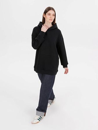 Худи оверсайз унисекс Outshine, черное, размер XL/2XL
