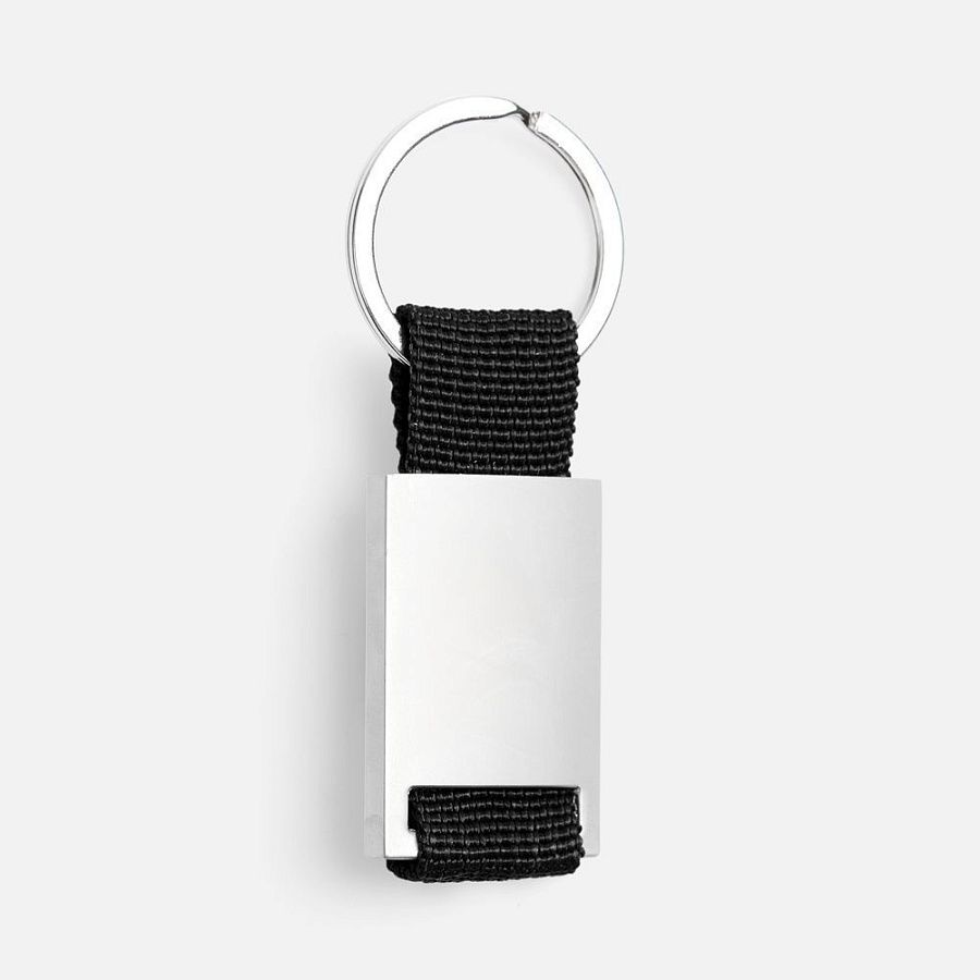 Брелок Inlet с тканевой вставкой, черный