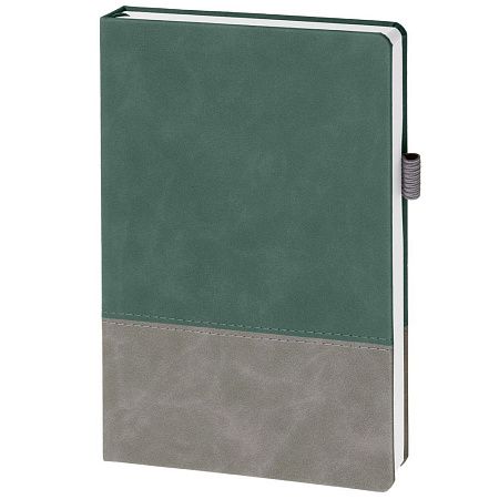 Ежедневник Horizon, недатированный, серый с зеленым