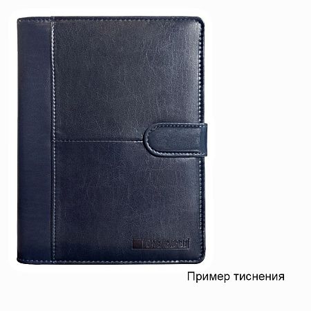 Ежедневник в суперобложке Country Business Pristine A5+, синий, недатированный, с магнитным клапаном, в твердой обложке c поролоном