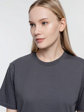 Футболка унисекс T-Bolka 160, темно-серая (графит), размер S
