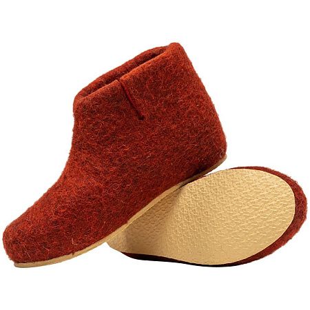 Домашние валенки Wild, красно-коричневые (терракот), размер 40