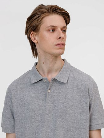 Рубашка поло унисекс Pacific, серый меланж, размер M