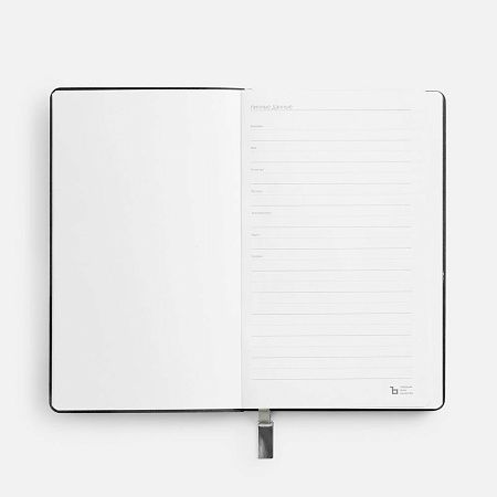 Ежедневник Petrus, недатированный, черный с серебром