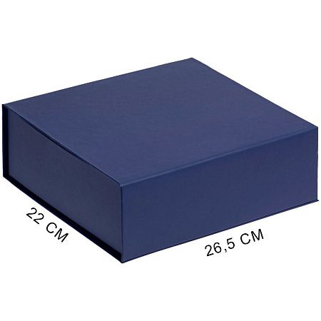 Подарочная коробка, размер 25*21*9,5 см, Solution Prestige Grande Fabrique  с магнитным клапаном, темно-синяя