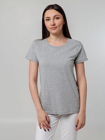 Футболка женская T-bolka Stretch Lady, серый меланж, размер XL v2