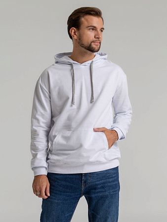 Толстовка с капюшоном Unit Kirenga, белая, размер XS