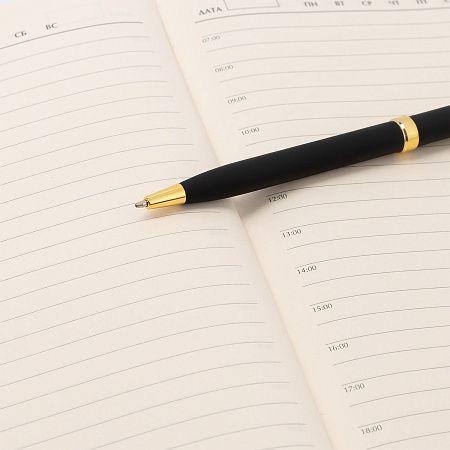 Шариковая ручка Benua, черная/позолота