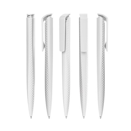 Ручка шариковая TRIAS CARBON, белый