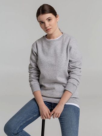 Свитшот унисекс King, серый меланж, размер XXL