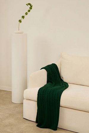 Плед Tressa, темно-зеленый