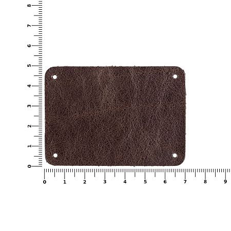 Лейбл кожаный Beta, XL, коричневый