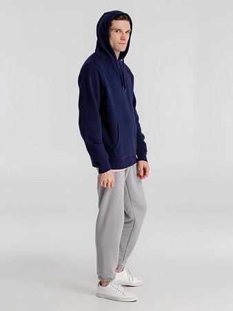 Толстовка с капюшоном унисекс King, темно-синяя, размер M