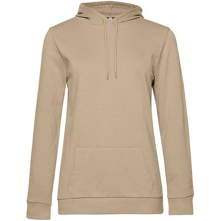 Толстовка с капюшоном женская Hoodie, бежевая, размер L
