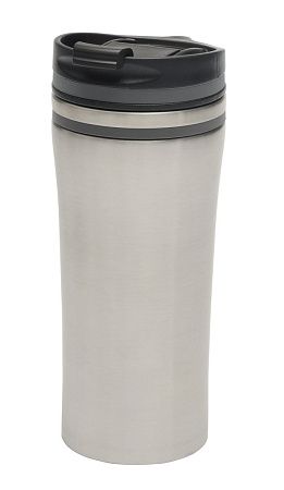 Термокружка (термостакан) с двойной стенкой LIBERICA, 400 мл, серебристый/серый