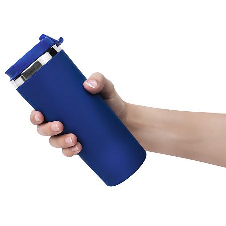 Термокружка KOMO SOFT COLOR 420мл. Темно-синяя с темно-синей крышкой 6060.14