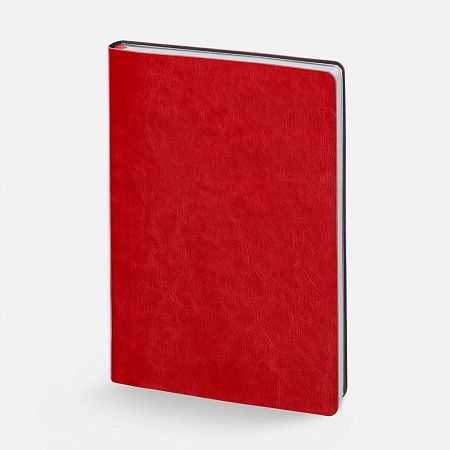 Ежедневник Nebraska Flex, недатированный, красный с серебристым