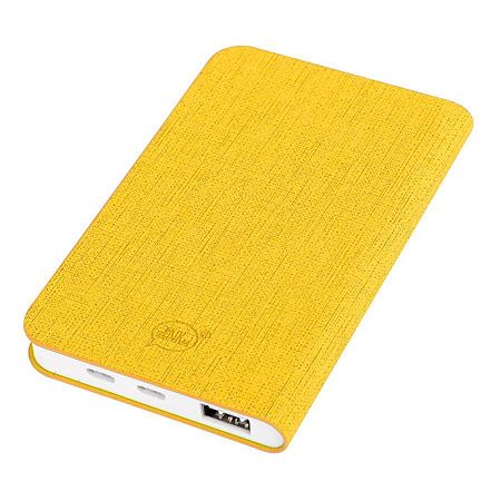 Универсальный аккумулятор "Provence" (5000mAh),желтый, 7,5х12,1х1,1см, искусственная кожа,пл